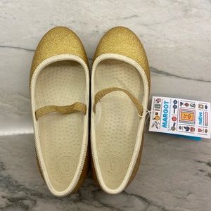 Girls Native Margot gold bling shoes